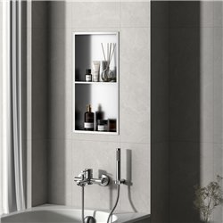 Compra Hornacina rectangular de 60 x 30 cm niquel cepillado