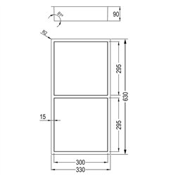 Compra Hornacina rectangular de 60 x 30 cm niquel cepillado