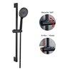 Kit barra de ducha 1 posición con equipo gobantes redondo negro mate acero inoxi