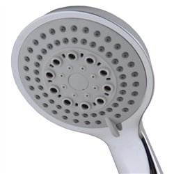 Kit barra de ducha 3 posiciones con equipo pomar redondo cromo brillo acero inox