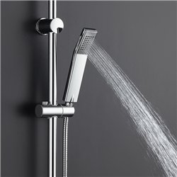 Maneral ducha de mano 1 posición cuadrado cromo brillo abs