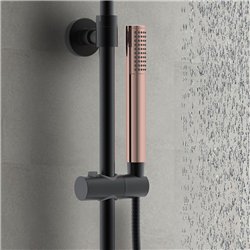 Maneral ducha de mano 1 posición redondo oro rosa brillo abs