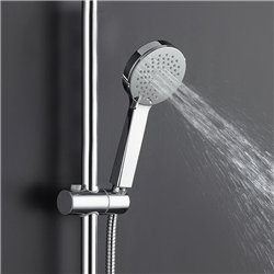 Maneral ducha de mano 3 posiciones tobera redondo cromo brillo abs