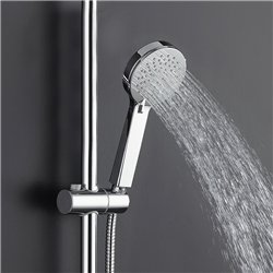 Maneral ducha de mano 3 posiciones tobera redondo cromo brillo abs