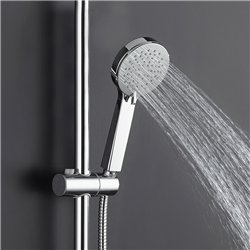 Maneral ducha de mano 3 posiciones tobera redondo cromo brillo abs