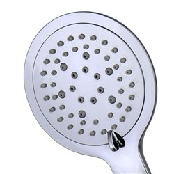 Maneral ducha de mano 5 posiciones poza redondo cromo brillo abs