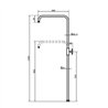 Pack columna y portagel termostático cuadrada negro mate latón