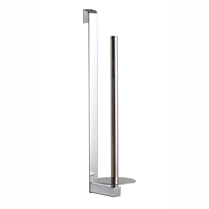 Percha lateral portarrollos cromo brillo acero inoxidable