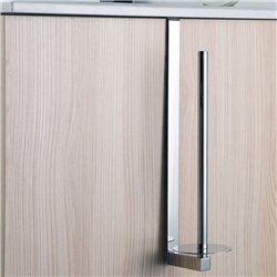 Percha lateral portarrollos cromo brillo acero inoxidable