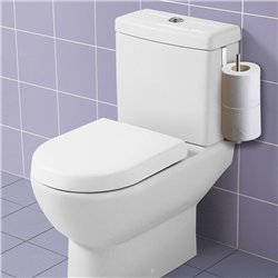 Percha lateral portarrollos cromo brillo acero inoxidable
