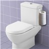 Percha lateral portarrollos cromo brillo acero inoxidable