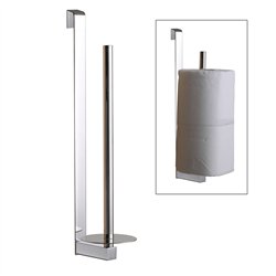 Percha lateral portarrollos cromo brillo acero inoxidable