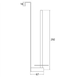 Percha lateral portarrollos cromo brillo acero inoxidable