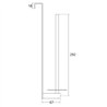 Percha lateral portarrollos cromo brillo acero inoxidable