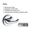 Percha villanueva cromo brillo acero inoxidable