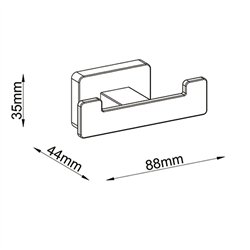 Percha puentedey cromo brillo acero inoxidable