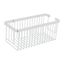 Portagel cesta rectangular oteo blanco mate latón