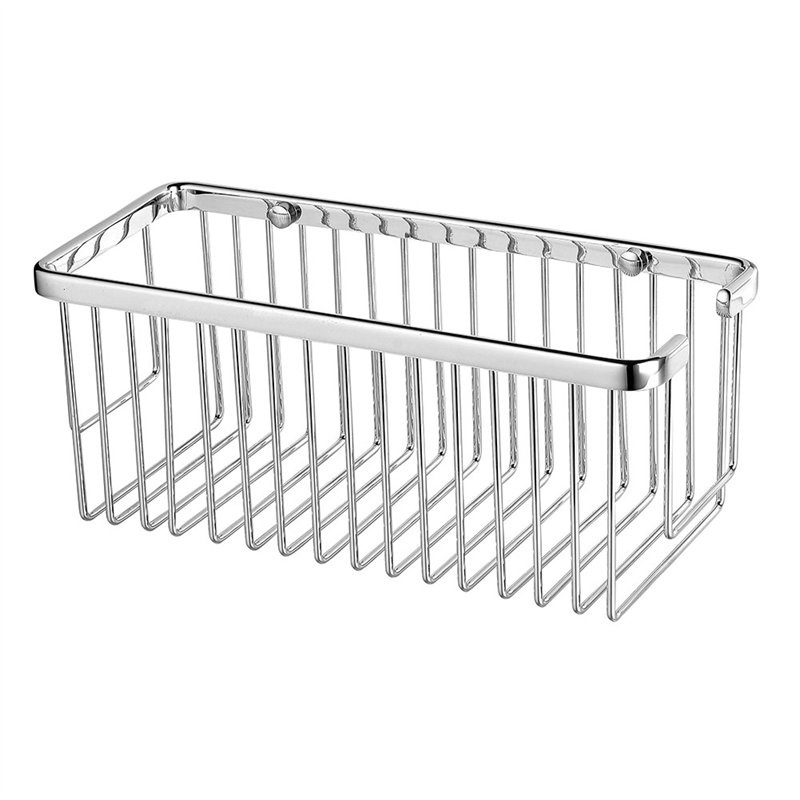 Portagel cesta rectangular oteo cromo brillo latón