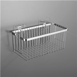 Portagel cesta rectangular oteo cromo brillo latón