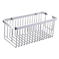 Portagel cesta rectangular oteo cromo brillo latón