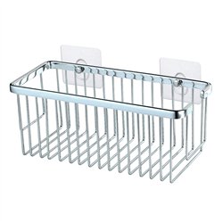 Portagel cesta rectangular oteo cromo brillo latón