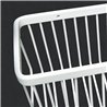 Portagel cesta rectangular blanco mate latón