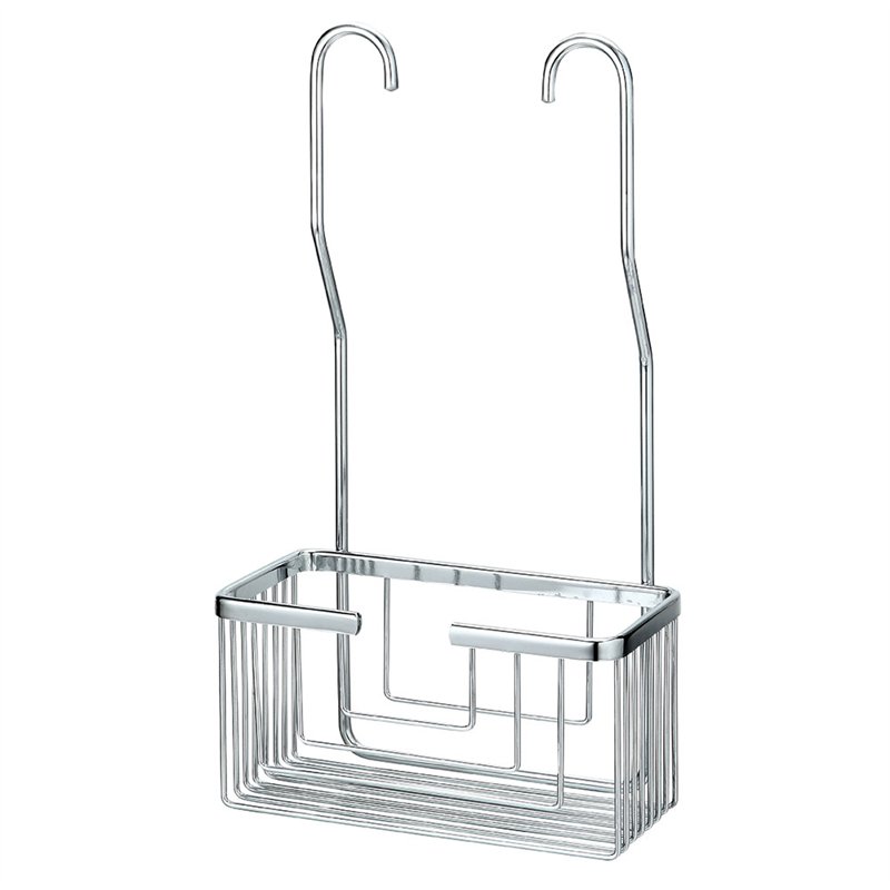Portagel cesta rectangular con ganchos casares cromo brillo latón