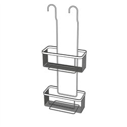 Portagel cesta rectangular doble ribero cromo brillo latón