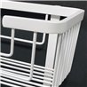 Portagel cesta rectangular doble blanco mate latón
