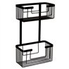 Portagel cesta rectangular doble negro mate latón