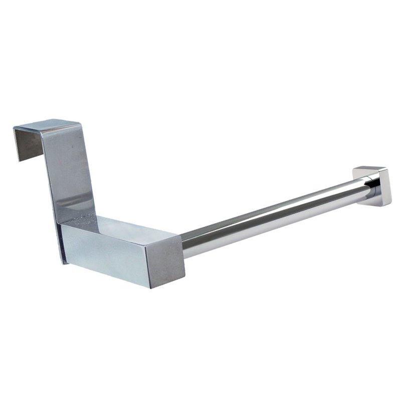 Portarrollos sin taladros de 14,5 cm cromo brillo acero inoxidable