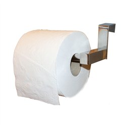 Portarrollos sin taladros de 14,5 cm cromo brillo acero inoxidable