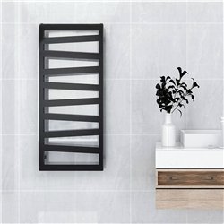 Secatoallas radiador calefacción de 120x47 cornejo negro mate acero