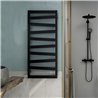Secatoallas radiador calefacción de 120x47 cornejo negro mate acero