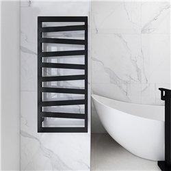 Secatoallas radiador calefacción de 120x47 cornejo negro mate acero