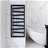 Secatoallas radiador calefacción de 120x47 cornejo negro mate acero