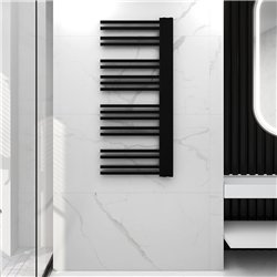 Secatoallas radiador calefacción de 120x50 butrera negro mate acero