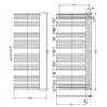 Secatoallas radiador calefacción de 120x50 butrera negro mate acero