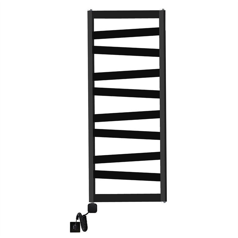 Secatoallas radiador eléctrico de 120x47 cornejo negro mate acero
