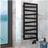 Secatoallas radiador eléctrico de 120x47 cornejo negro mate acero