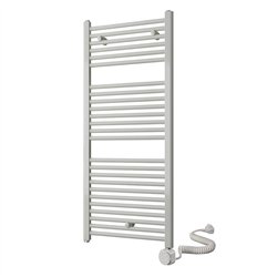 Secatoallas radiador eléctrico de 120x50 blanco brillo acero