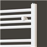 Secatoallas radiador eléctrico de 120x50 blanco brillo acero
