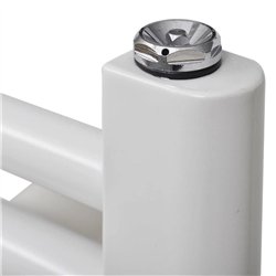 Secatoallas radiador eléctrico de 120x50 blanco brillo acero