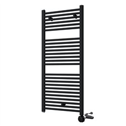 Secatoallas radiador eléctrico de 120x50 negro mate acero