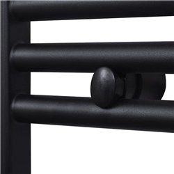 Secatoallas radiador eléctrico de 80x50 negro mate acero