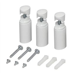 Set soportes radiador secatoallas blanco mate abs