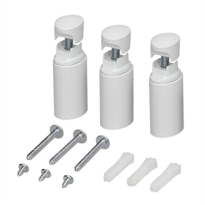 Set soportes radiador secatoallas blanco mate abs