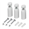 Set soportes radiador secatoallas blanco mate abs