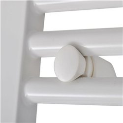 Set soportes radiador secatoallas blanco mate abs