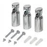 Set soportes radiador secatoallas cromo brillo abs